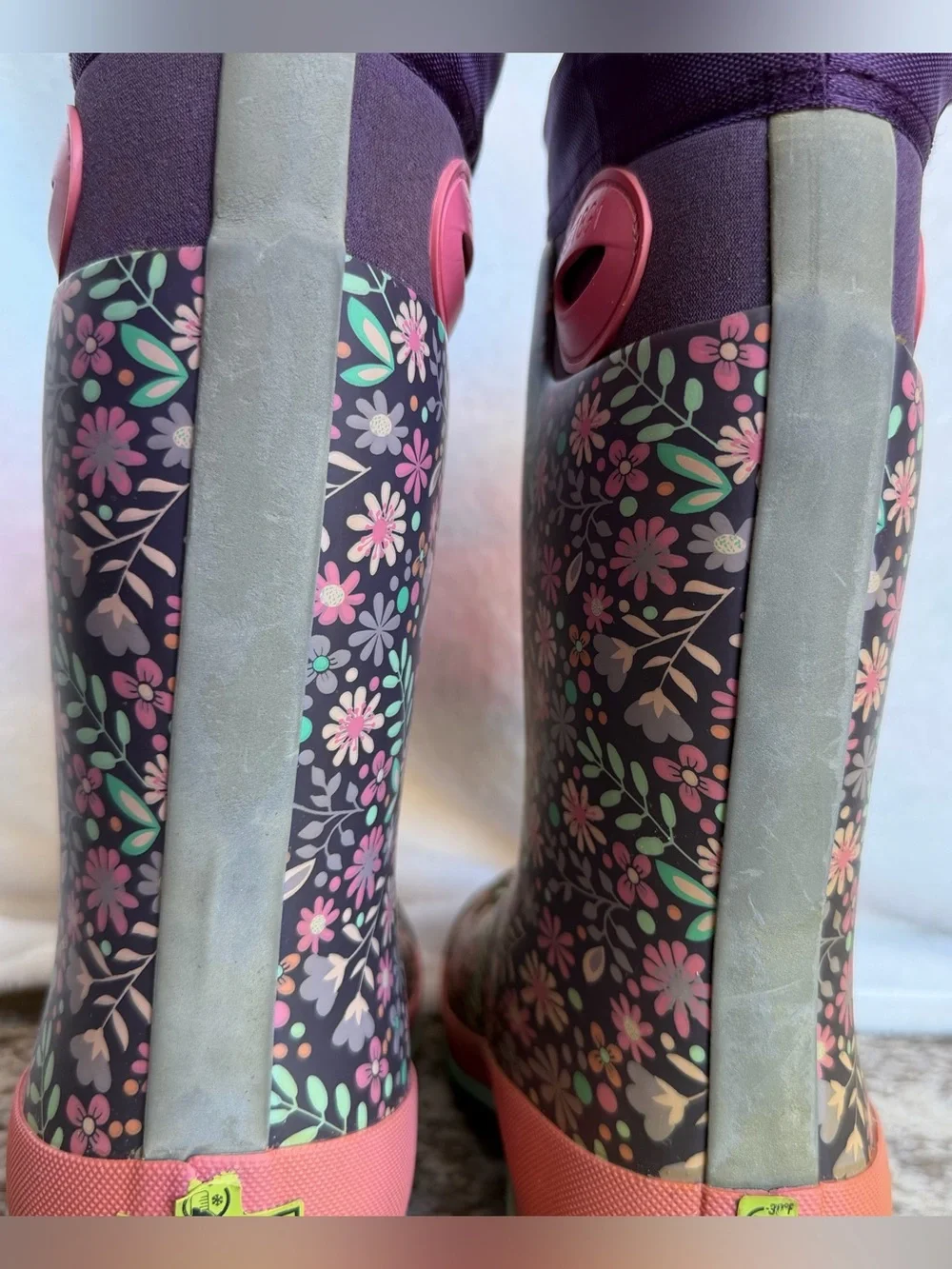 Western Chief Girls Floral Waterproof Snow Boots - Purple, Pink, Mint
